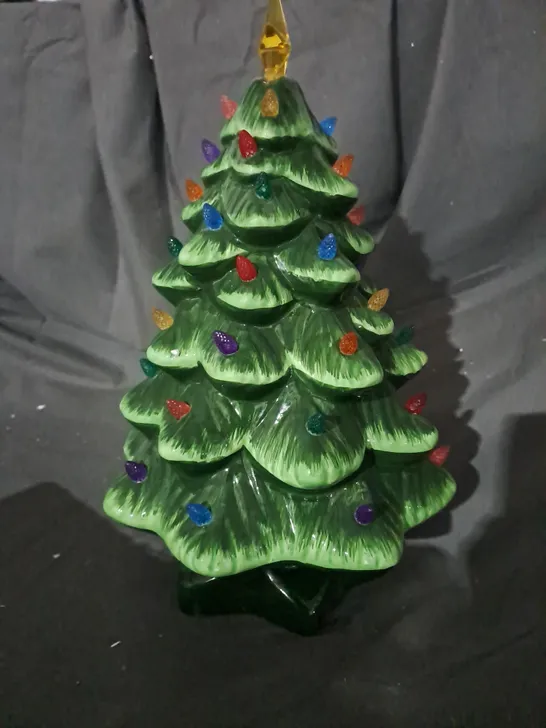 DECORATIVE FESTIVE LIGHT-UP TREE ORNAMENT