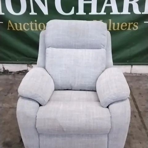 QUALITY BRITISH DESIGNED & MANUFACTURED G PLAN KINGSBURY POWER RECLINER CHAIR BEACH DUCK EGG FABRIC