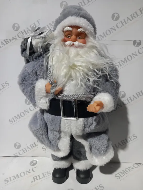 BOXED FESTIVE LIGHT UP TRADITIONAL STANDING SANTA 43CM X 63CM NORDIC