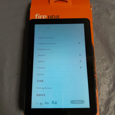 BOXED AMAZON FIRE HD 8 32GB TABLET IN BLACK