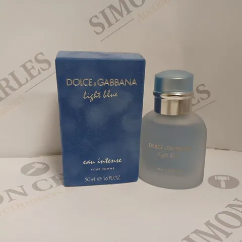 BOXED DOLCE AND GABBANA LIGHT BLUE EAU INTENSE POUR HOMME EAU DE PARFUM - 50ML 