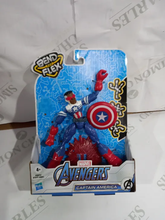 BOXED AVENGERS BEND AND FLEX CAPTAIN AMERICA