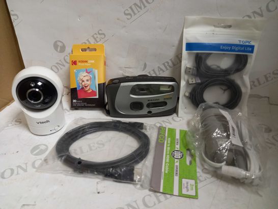 LOT OF APPROXIMATELY 15 ASSORTED ELECTRICAL ITEMS, TO INCLUDE KODAK PHOTO SHEETS, HDMI CABLE, DC WATER PUMP, ETC