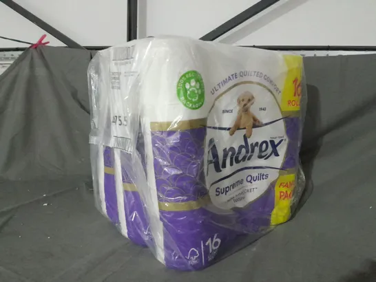 3 PACKS OF 16 ROLL ANDREX SUPREME QUILTS 