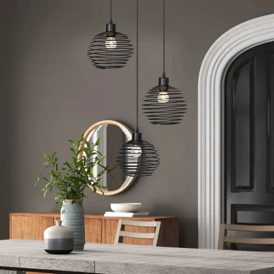 AALYAN 3 -  LIGHT MATTE BLACK CLUSTER PENDANT