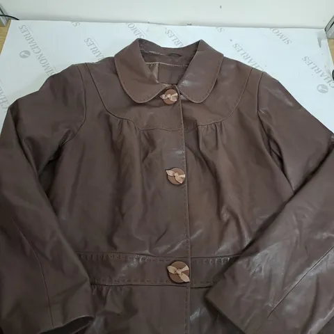 MARKS & SPENCERS AUTOGRAPH BROWN JACKET - SIZE 20