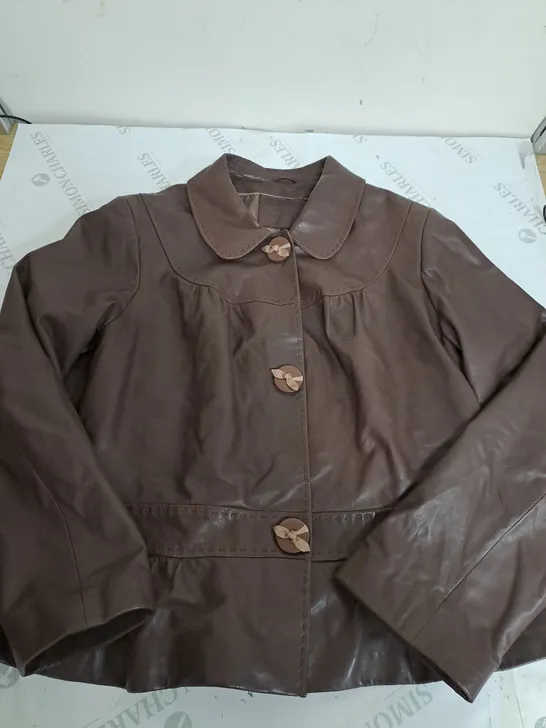 MARKS & SPENCERS AUTOGRAPH BROWN JACKET - SIZE 20