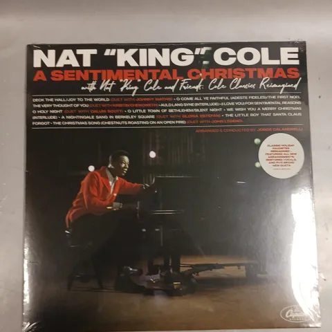 SEALED NAT KING COLE A SENTIMENTAL CHRISTMAS VINYL 