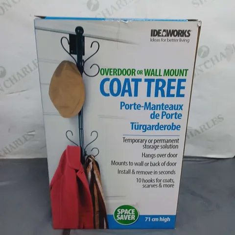 LOT OF 4 IDEAWORKS OVERDOOR OR WALL MOUNT COAT TREE