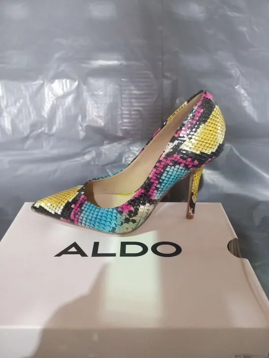 BOXED ALDO SOPHY MULTI LEATHER LADIES SIZE 3