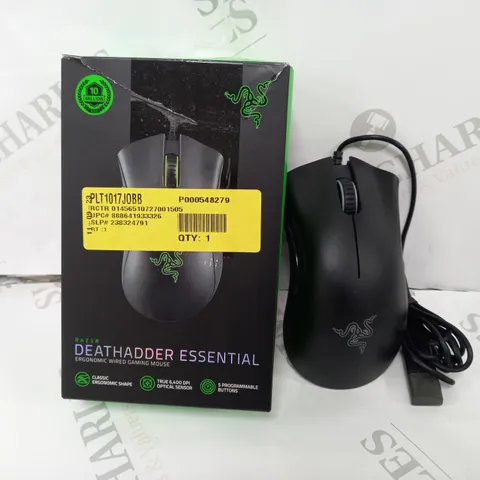 BOXED RAZER DEATHADDER ESSENTIAL MOUSE - BLACK