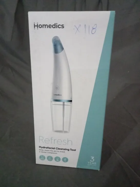 BOXED HOMEDICS REFRESH HYDRAFACIAL CLEANSING TOOLS