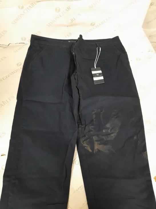 CREW CLOTHING COMPANY NAVY TROUSERS - SIZE 18