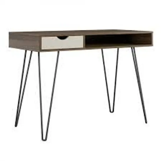 BOXED CONCORD DESK BROWN OAK/GREY 