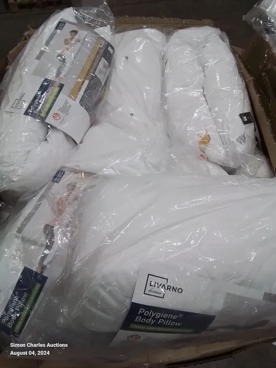 PALLET CONTAINING 2 LARGE BOXES OF POLYGIENE BODY PILLOWS