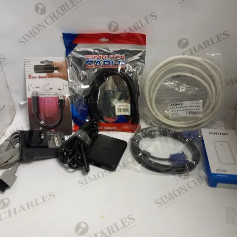 LARGE QUANTITY OF ELECTRICALS & ELECTRICAL CABLES OF VARIOUS TYPES TO INCLUDE HDMI CABLES, COMPUTER CABLE, ANKER SLIM POWER BANK, ETC