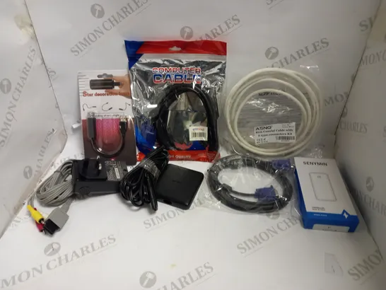 LARGE QUANTITY OF ELECTRICALS & ELECTRICAL CABLES OF VARIOUS TYPES TO INCLUDE HDMI CABLES, COMPUTER CABLE, ANKER SLIM POWER BANK, ETC