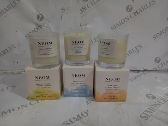 BOXED NEOM SET OF 3 185G SCENTED CANDLES