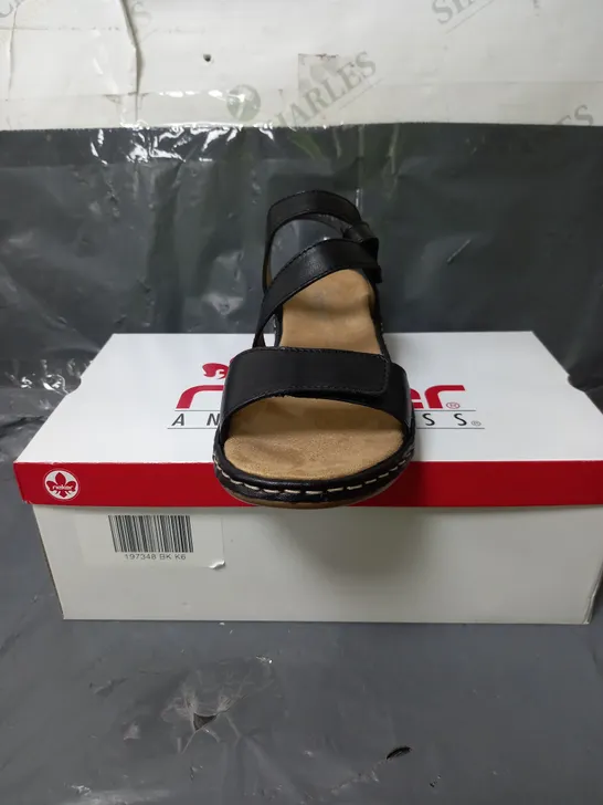 RIEKER ANTI-STRESS SANDALS BLACK SIZE 6