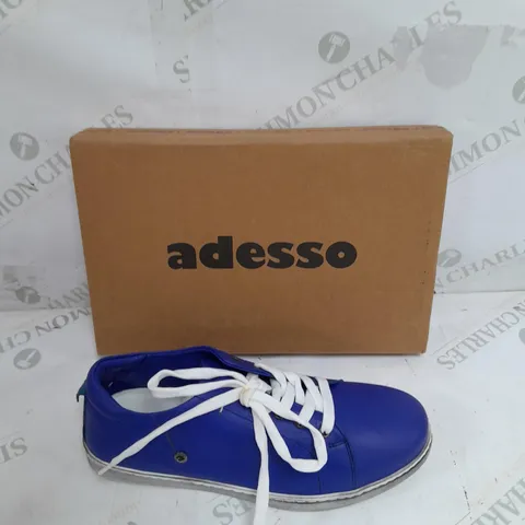 BOXED ADESSO ELECTRIC BLUE LACED TRAINER SIZE 7 