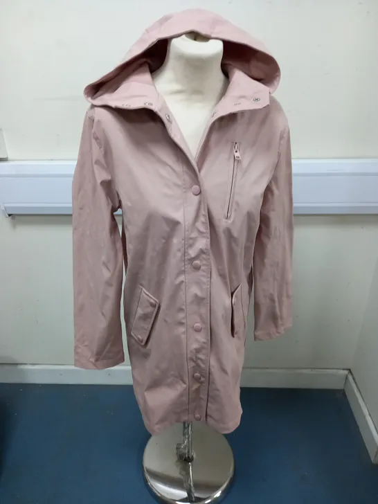 NEW LOOK SHOWER RESISTANT COAT IN PINK - UK 8