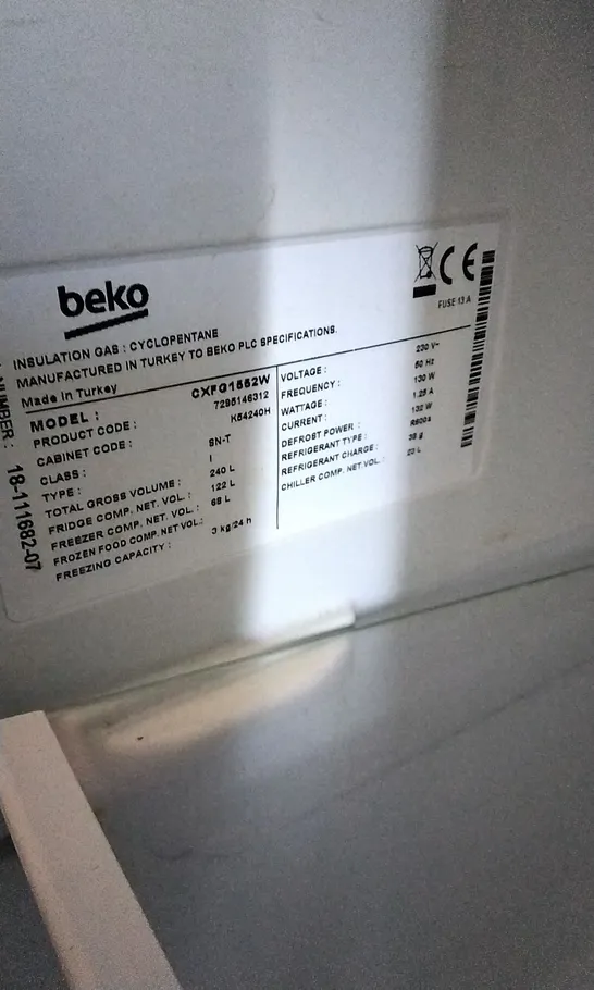 BEKO FRIDGE FREEZER