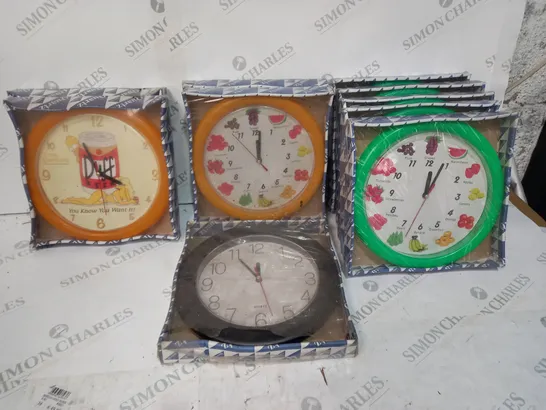 BOX OF APPROX 10 ASSORTED CLOCKS