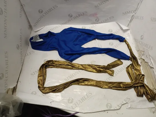 BRAND NEW 7 BLUE/GOLD BODYSUIT OF MULTIPLE SIZES 