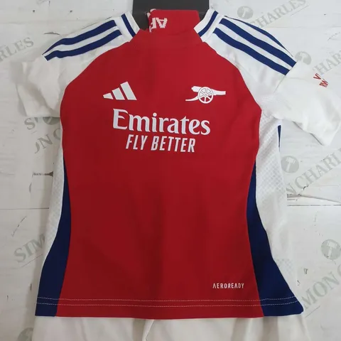 ADIDAS ARSENAL FOOTBALL CLUB KIDS SHIRT & SHORTS - 3-4 YEARS