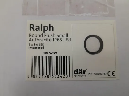 BOXED DAR LIGHTING RALPH ROUND FLUSH SMALL ANTHRACITE IP65 LED 