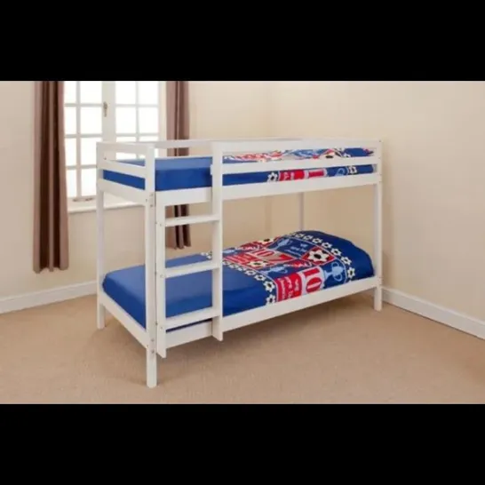 BOXED HAAS SMALL SINGLE 2'6" BUNK BED - WHITE