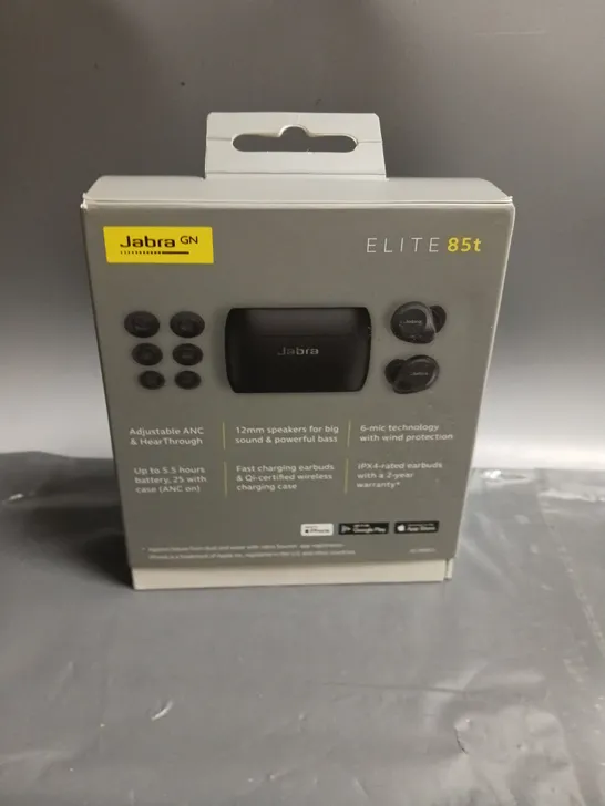 BOXED JABRA GN ELITE 85T EARBUDS WITH NOISE CANCELLATION