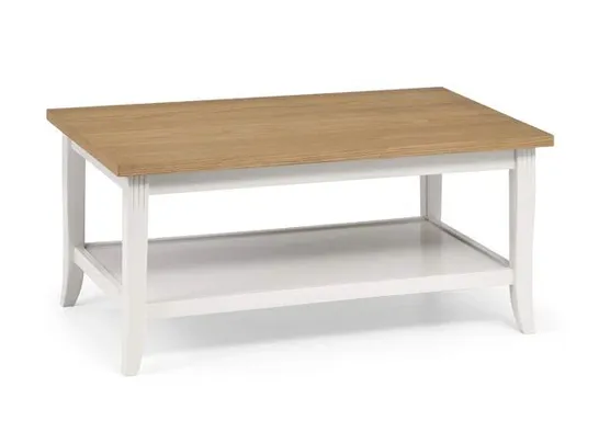 BOXED CONKLIN COFFEE TABLE - IVORY/OAK (1 BOX)