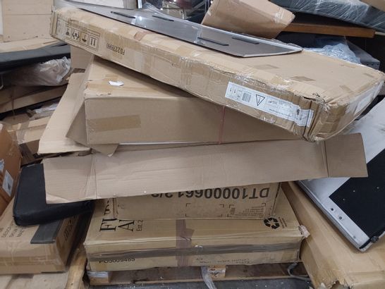 PALLET OF ASSORTED BOXED FURNITURE PARTS INCLUDING TIFFANY WALNUT COFFEE TABLE