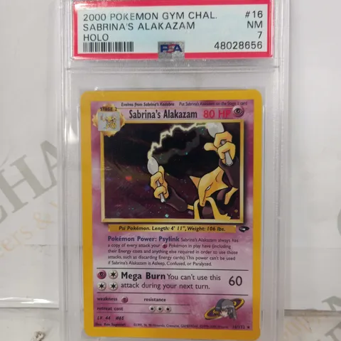 POKÉMON FRAMED AND GRADED COLLECTIBLE TRADING CARD - SABRINA'S ALAKAZAM HOLO (2000)