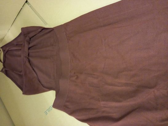 DESIGNER CHOCOLATE STATEMENT DRESS - SMALL