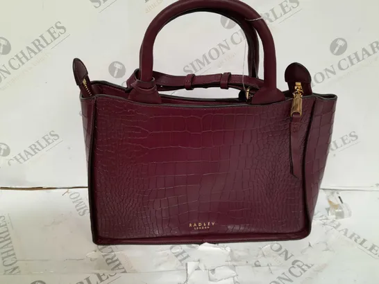 RADLEY SALUTATION AVENUE BAG DARK CHERRY CROC