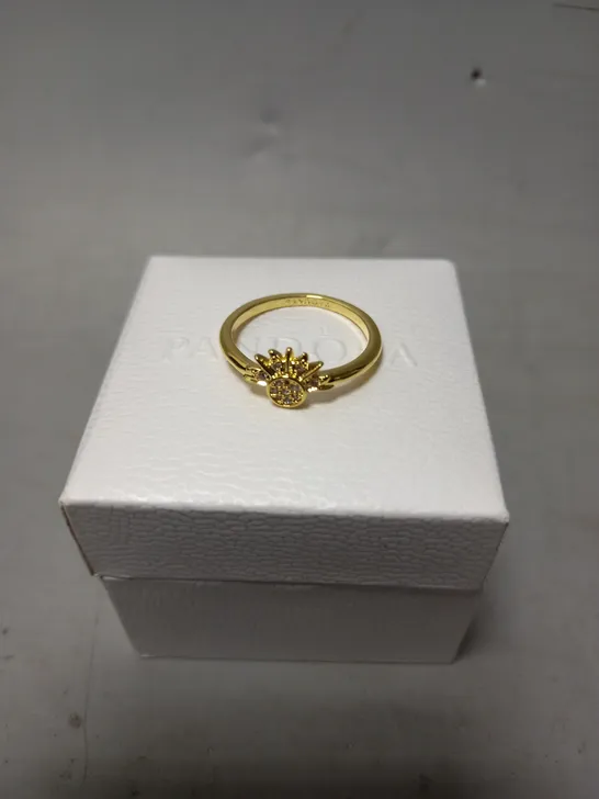 BOXED PANDORA RING IN GOLD EFFECT SIZE 8