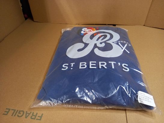 PACKAGED ST BERTS TWILIGHT BLUE PULLOVER POLAR BEAR HOODIE - AGE 13YRS