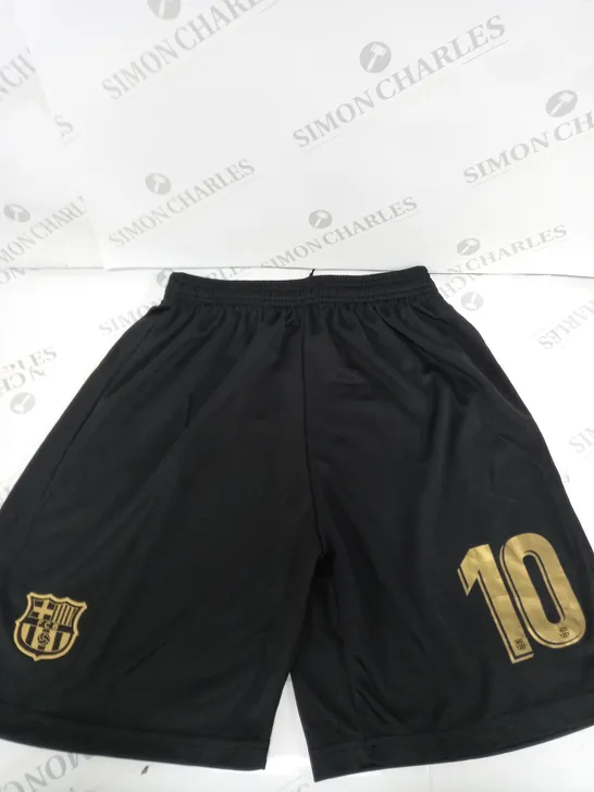 BARCELONA AWAY PERSONALISED FOOTBALL SHORTS - L