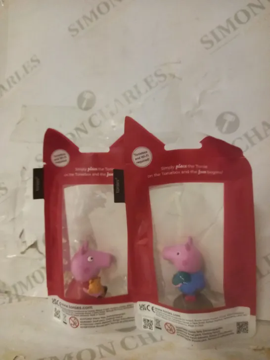 TONNIE PEPPA PIG 2 GEORGE AND PEPPA PIG FIGURES  RRP £26.99