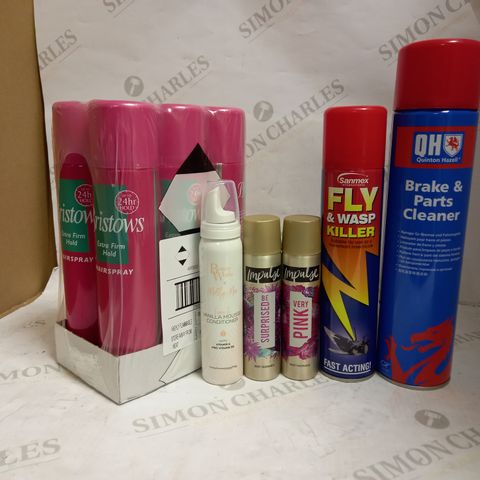 LOT OF APPROXIMATELY 25 ASSORTED AEROSOLS, TO INCLUDEBRAKE CLEANER, BODY SPRAY, ETC - COLLECTION ONLY