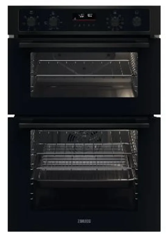 ZANUSSI SERIES 40 AIRFRY INTEGRATED ELECTRIC SINGLE OVEN - BLACK - A RATED Model ZKCNA7KN RRP £542