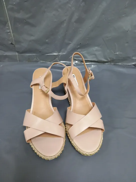 DUNE WEDGE HEEL SANDALS PINK SIZE 5 