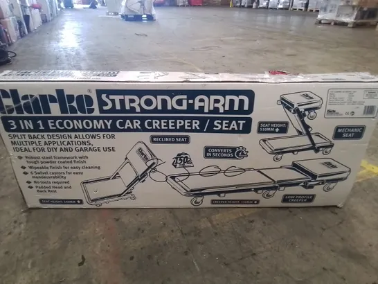 BOXED CLARKE STRONG ARM  CM60 3IN1 ECONOMY CAR CREEPER/SEAT