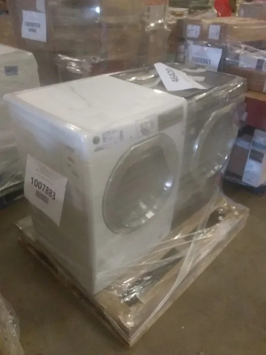 HOOVER 10KG FREESTANDING WASHING MACHINE BLACK AND HOOVER H-DRY 300 9KG CONDENSER TUMBLE DRYER WHITE