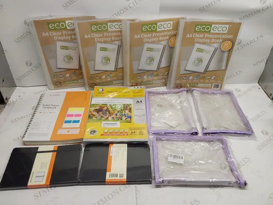 BOX OF APPROXIMATELY 11 BRAND NEW STATIONARY PRODUCTS TO INCLUDE;