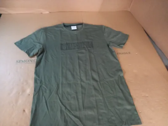 GYMSHARK GREEN TEE - S