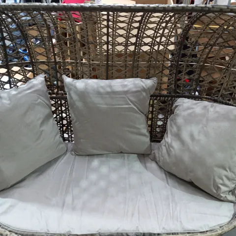 OUTDOOR GARDEN CHAIR IN GREY WITH SET OF CUSHIONS - COLLECTION ONLY