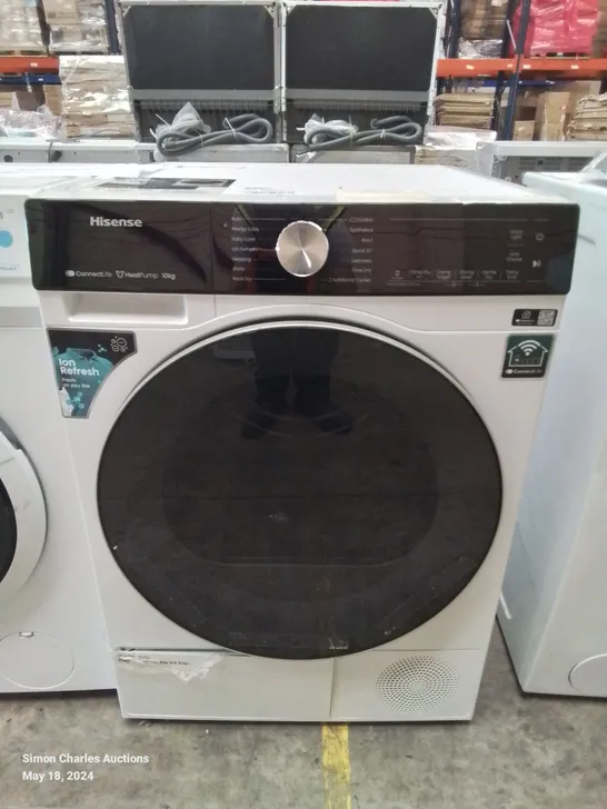 HISENSE 5 SERIES FREESTANDING 10KG CONDENSER TUMBLE DRYER IN WHITE -COLLECTION ONLY-